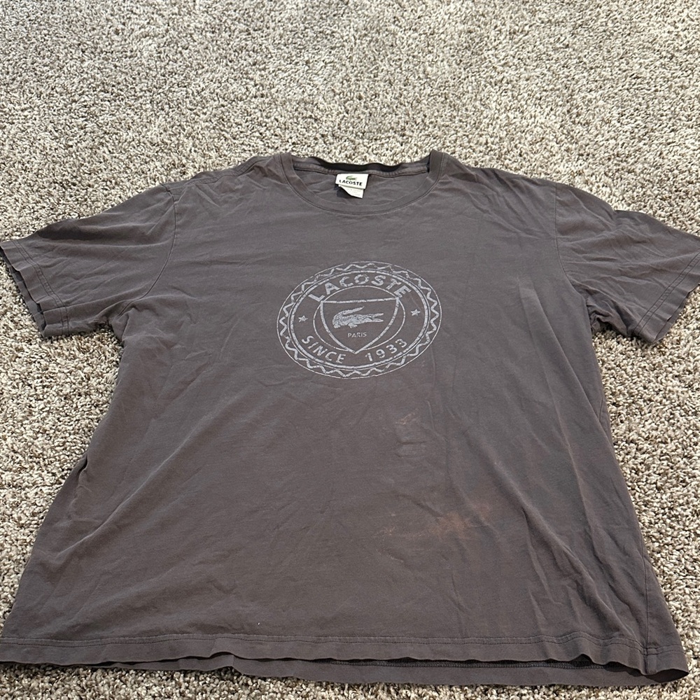 Lacoste Men's Charcoal grey Tee